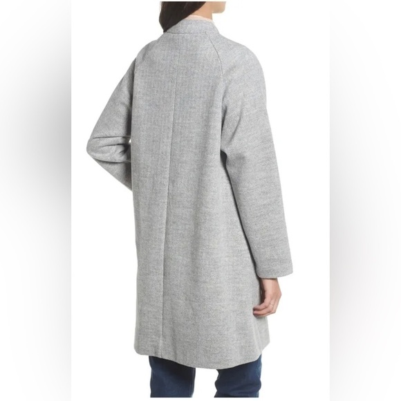 MADEWELL Stanza Herringbone GRAY Wool Blend Coat Jacket size S - Picture 8 of 11